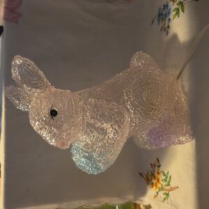 Vintage Spun Acrylic Bunny Lamp, From Cracker Barrel